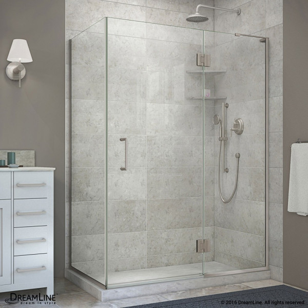 DreamLine E32334R Unidoor-X 47-3/8" x 34" Shower Enclosure W/ Right-wall Bracket