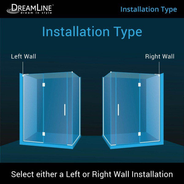 DreamLine E3242234L Unidoor-X 70 in. Frameless Hinged Shower Enclosure