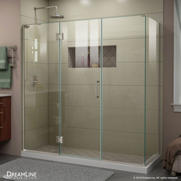 DreamLine E32422530L Unidoor-X 70 1/2 in. Frameless Hinged Shower Enclosure