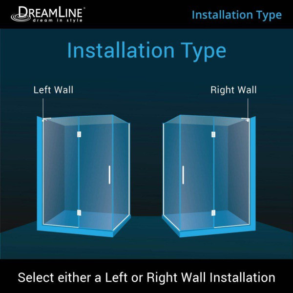 DreamLine E32434R 48-3/8 x 34 x 72" Shower Enclosure With Right-wall Bracket
