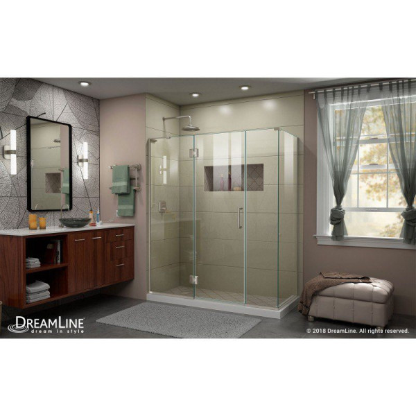 DreamLine E32514530L Unidoor-X 63 1/2 in. Frameless Hinged Shower Enclosure