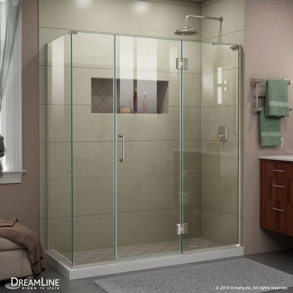 DreamLine E32514530R Unidoor-X 63 1/2 in. Frameless Hinged Shower Enclosure