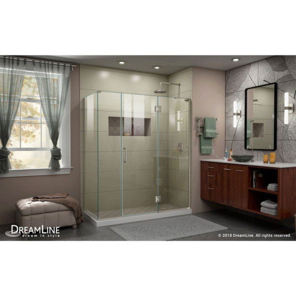 DreamLine E32514530R Unidoor-X 63 1/2 in. Frameless Hinged Shower Enclosure