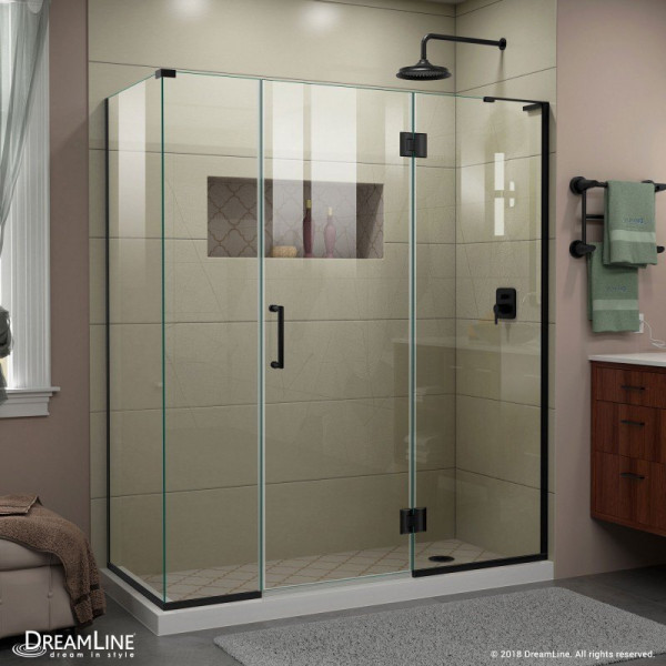DreamLine E32514530R Unidoor-X 63 1/2 in. Frameless Hinged Shower Enclosure