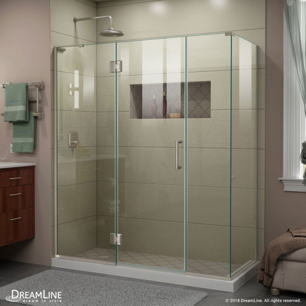 DreamLine E3261430L Unidoor-X Frameless Clear Hinged Shower Enclosure