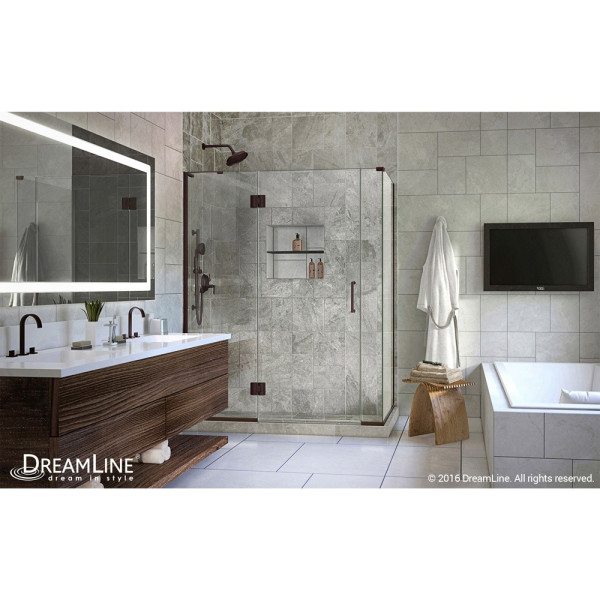 DreamLine E3270630L Unidoor-X Hinged Shower Enclosure With Left-wall Bracket