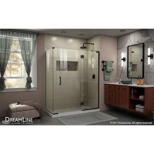DreamLine E3280634R Unidoor-X Hinged Shower Enclosure With Right-wall Bracket