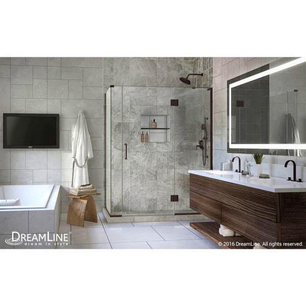 DreamLine E32806530R Unidoor-X Hinged Shower Enclosure With Right-wall Bracket