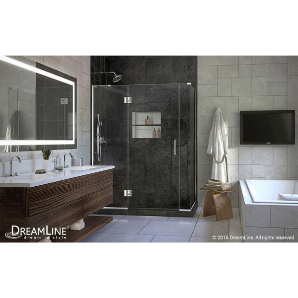 DreamLine E32806534L Unidoor-X Hinged Shower Enclosure With Left-wall Bracket