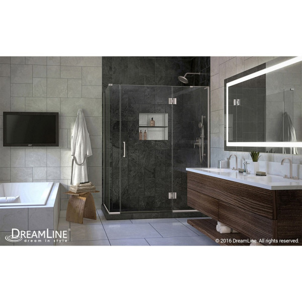 DreamLine E32806534R Unidoor-X Hinged Shower Enclosure With Right-wall Bracket