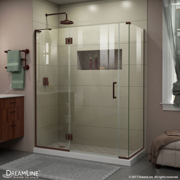 DreamLine E3300634L Unidoor-X Hinged Shower Enclosure With Left-wall Bracket