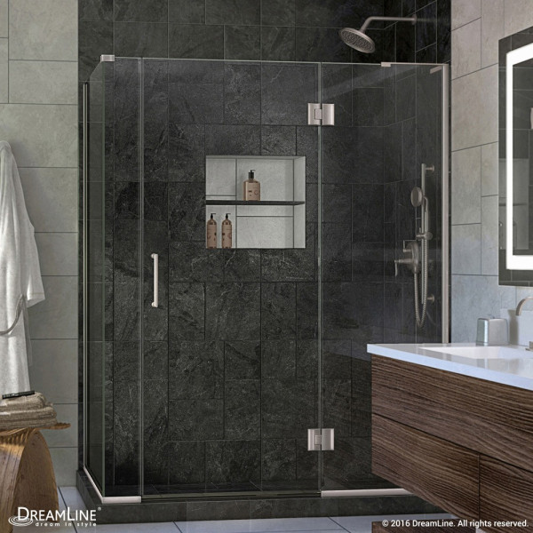 DreamLine E3300634R Unidoor-X Hinged Shower Enclosure With Right-wall Bracket