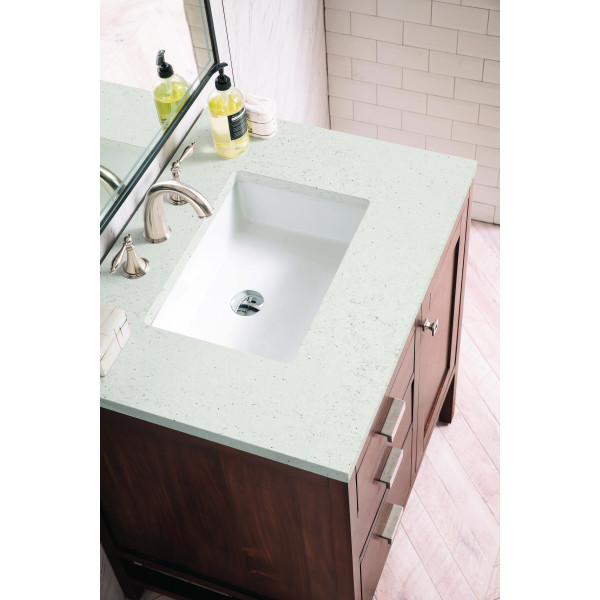 James Martin E444-V30-MCA-3LDL 30" Vanity Mid-Century Acacia w/ Lime Delight Top