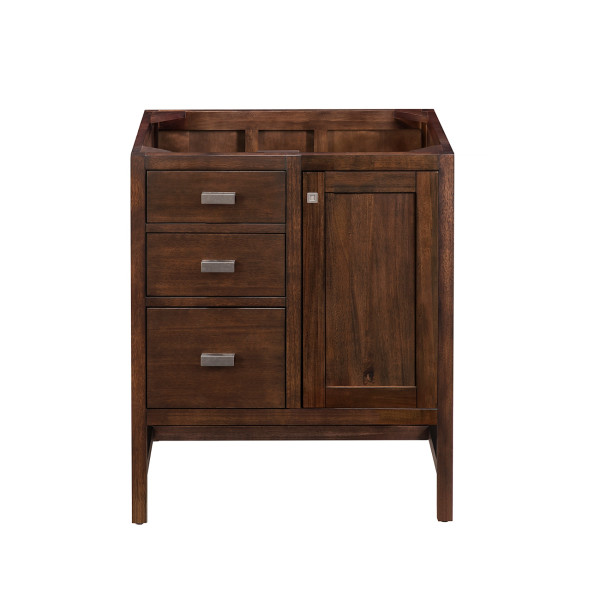 James Martin E444-V30-MCA-3WZ Vanity Cabinet Mid Century Acacia w/ Quartz Top