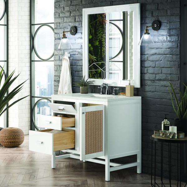 James Martin E444-V36-GW-3LDL 36" Vanity Glossy White w/ 3 CM Lime Delight Top
