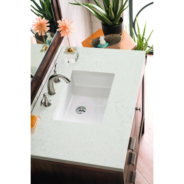 James Martin E444-V36-MCA-3LDL 36" Vanity Mid-Century Acacia w/ Lime Delight Top