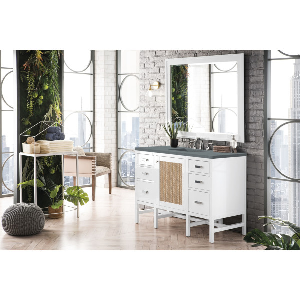 James Martin E444-V48-3CBL Addison 48" Single Vanity Cabinet w/ 3 CM Blue Top