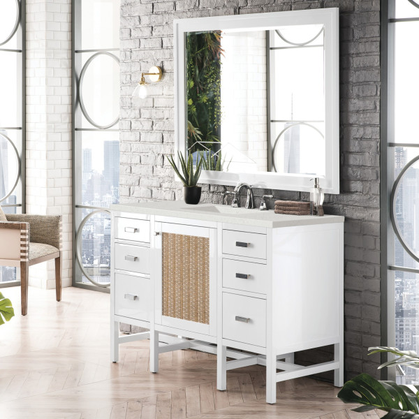 James Martin E444-V48-GW-3LDL 48" Vanity Glossy White w/ 3 CM Lime Delight Top