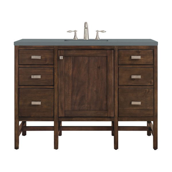 James Martin E444-V48-3CBL Addison 48" Single Vanity Cabinet w/ 3 CM Blue Top