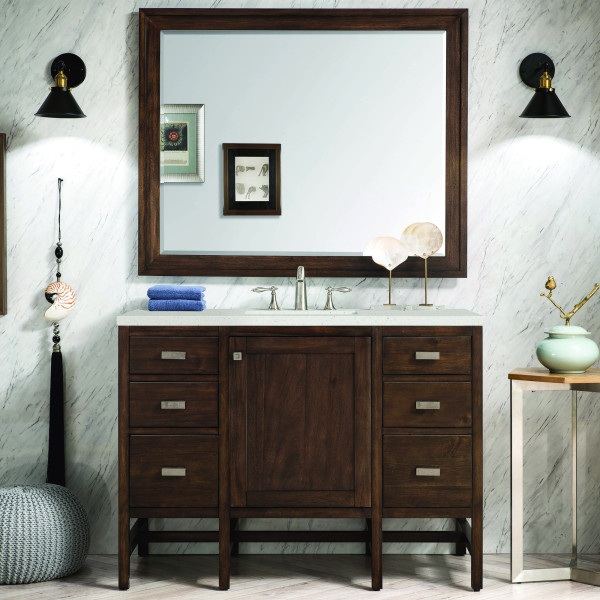 James Martin E444-V48-MCA-3LDL 48" Vanity Mid-Century Acacia w/ Lime Delight Top