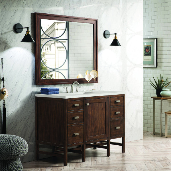 James Martin E444-V48-MCA-3LDL 48" Vanity Mid-Century Acacia w/ Lime Delight Top