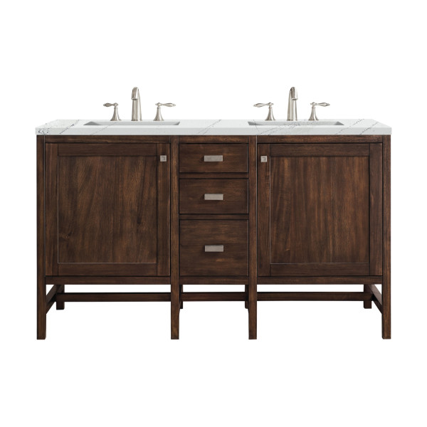 James Martin E444-V60D-3ENC Addison 60" Double Vanity Cabinet w/ 3 CM Top