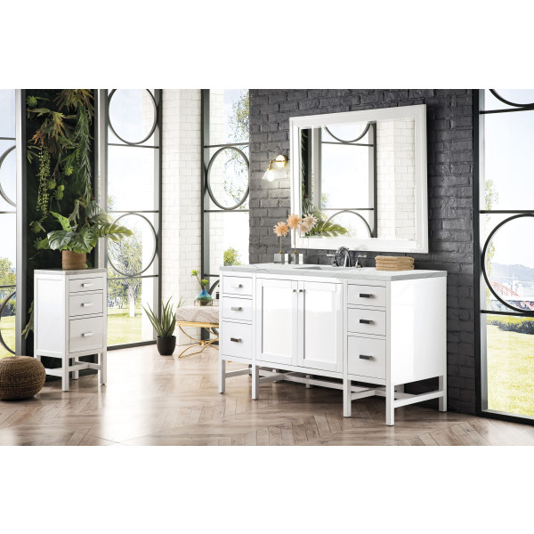 James Martin E444-V60S-3ENC Addison 60" Single Vanity Cabinet w/ 3 CM Top