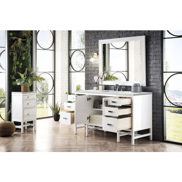 James Martin E444-V60S-3ENC Addison 60" Single Vanity Cabinet w/ 3 CM Top
