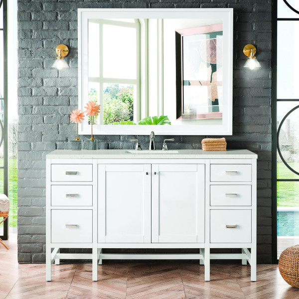 James Martin E444-V72-GW-3LDL 72" Vanity Glossy White w/ 3 CM Lime Delight Top