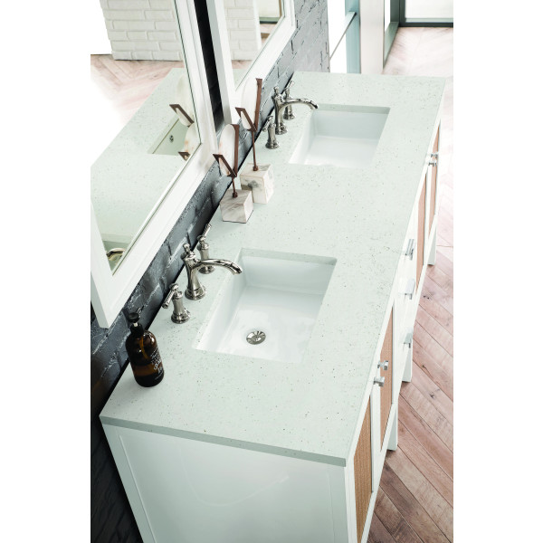 James Martin E444-V72-GW-3LDL 72" Vanity Glossy White w/ 3 CM Lime Delight Top