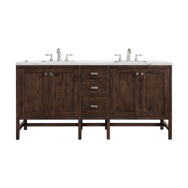 James Martin E444-V72-3ENC Addison 72" Double Vanity Cabinet w/ 3 CM Top