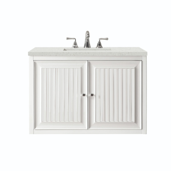 James Martin E645-V30-GW-3LDL 30" Vanity Glossy White w/ 3 CM Lime Delight Top
