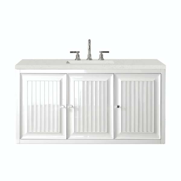 James Martin E645-V48-GW-3LDL 48" Vanity Glossy White w/ 3 CM Lime Delight Top