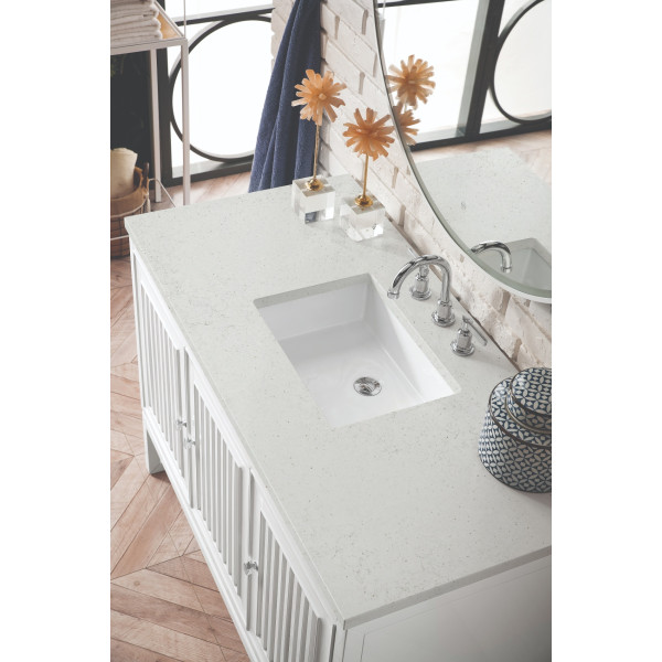 James Martin E645-V48-GW-3LDL 48" Vanity Glossy White w/ 3 CM Lime Delight Top