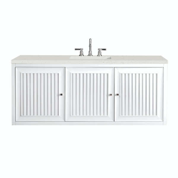 James Martin E645-V60S-GW-3LDL 60" Vanity Glossy White w/ 3 CM Lime Delight Top