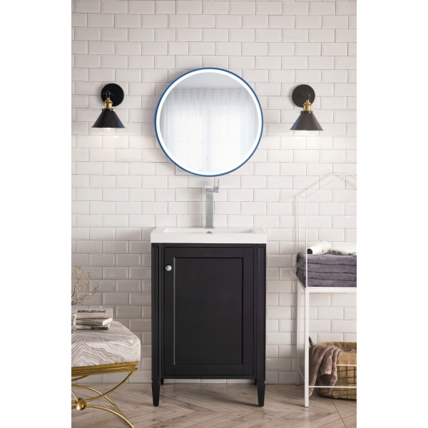 James Martin E652V24OWG 24" Cabinet w/ White Glossy Composite Countertop