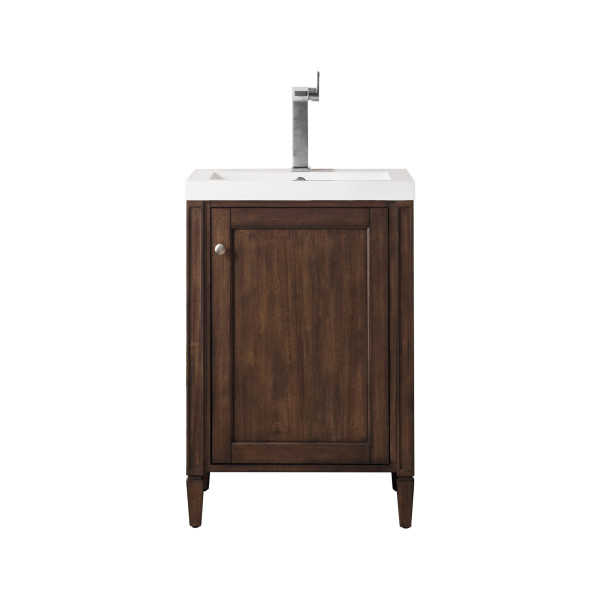 James Martin E652V24OWG 24" Cabinet w/ White Glossy Composite Countertop