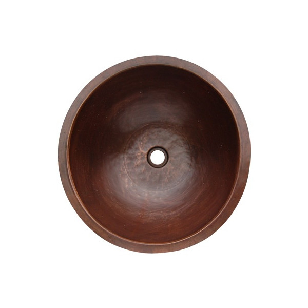 Eden Bath EB_C005AD Antique Dark Double Wall Copper Sink with Hammered Exterior