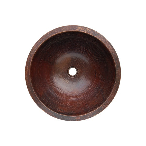 Eden Bath EB_C009AD Semi Recessed Antique Dark Copper Sink with Apron