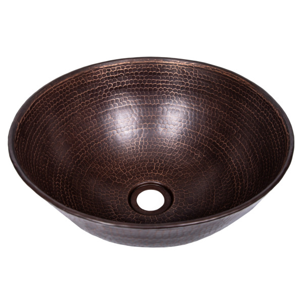 Eden Bath EB_C012AD Petite Copper Vessel Sink - Antique Dark Copper