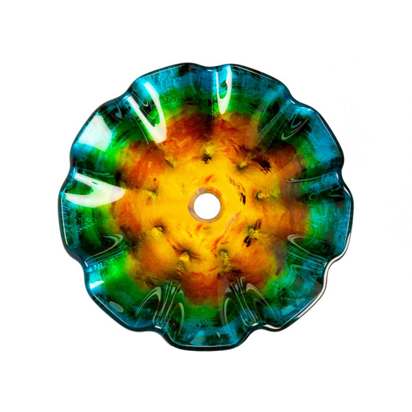 Eden Bath EB_GS05 Wave Rim Multi Color Bathroom Glass Vessel Sink