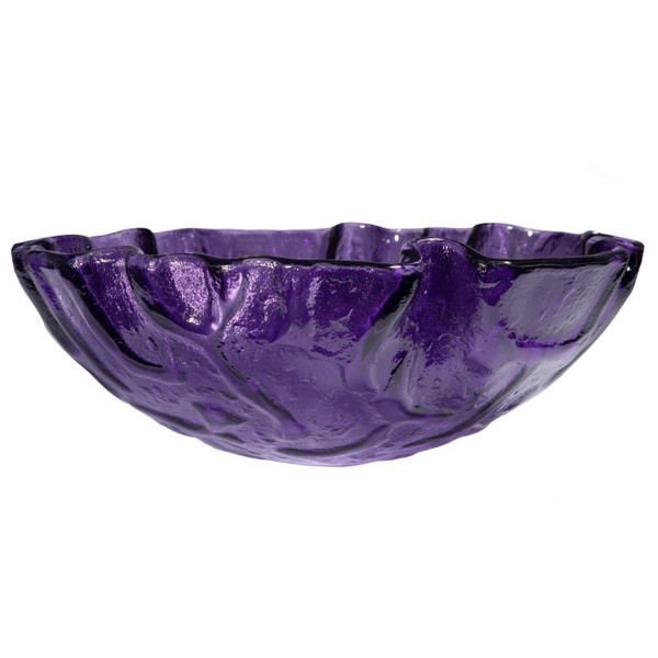 Eden Bath EB_GS20 Purple Free form Wave Glass Vessel Sink