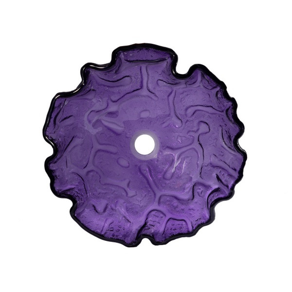 Eden Bath EB_GS20 Purple Free form Wave Glass Vessel Sink