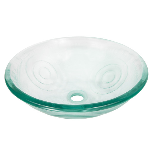 Eden Bath EB_GS21 Bathroom Clear Swirls Tempered Glass Vessel Sink