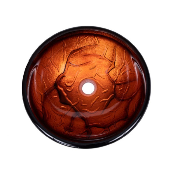 Eden Bath EB_GS28 Molten Lava Glass Vessel Sink