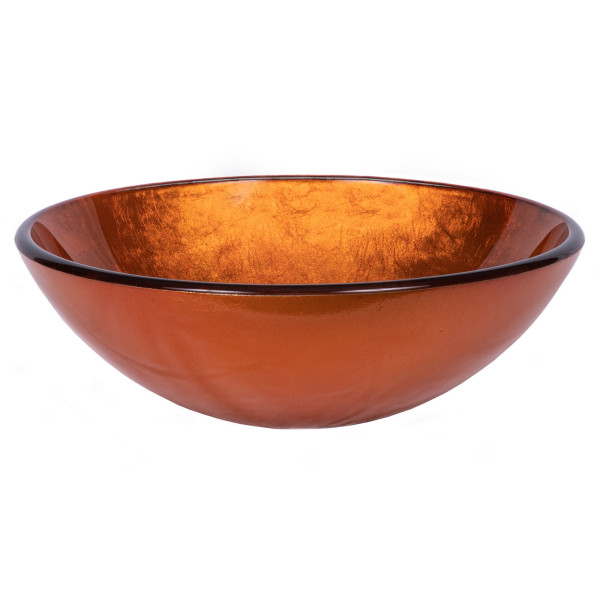 Eden Bath EB_GS29 Bathroom Orange Reflections Tempered Glass Vessel Sink