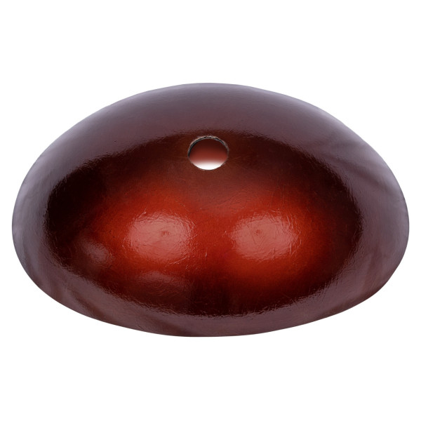 Eden Bath EB_GS40 Canoe Shaped Reflections Glass Vessel Sink In Red Copper