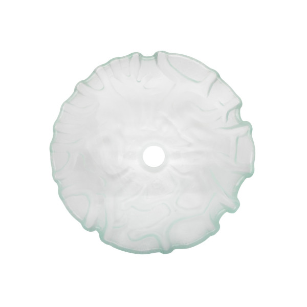 Eden Bath EB_GS42 Above Mounted Freeform Wave Glass Vessel Sink In Clear Glass