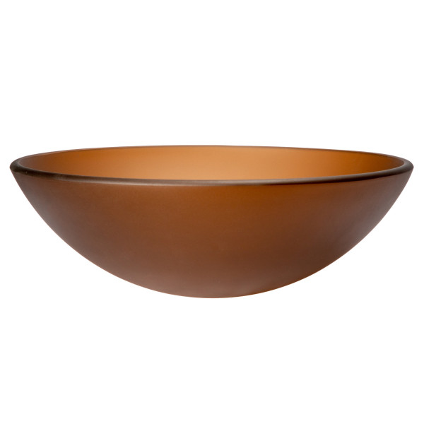 Eden Bath EB_GS46 Brown Frosted Glass Vessel Sink Bowl