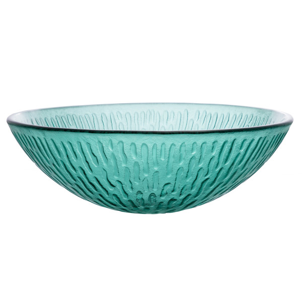 Eden Bath EB_GS56 Green Drops Round Tempered Glass Vessel Sink